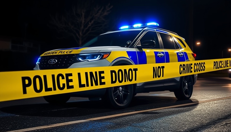 Aberdeen police vehicle at night during incident.