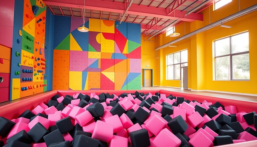 VirtoKids indoor play area with climbing wall and foam pit, Southern Pines, NC.