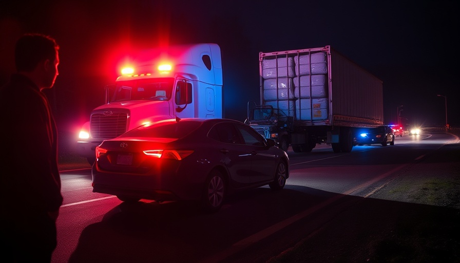 Toyota crashes into semi on Highway 24-27 at night, dramatic scene