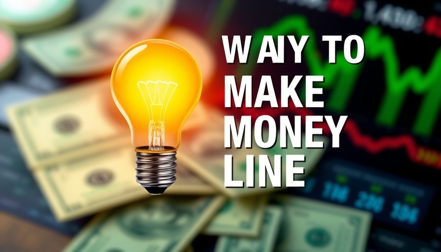Graphic of business idea to make money online with a lightbulb.