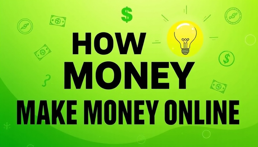 Informative business idea graphic on making money online, vibrant green theme.