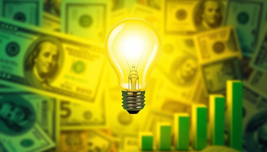 Low-cost startups concept with light bulb and revenue potential.