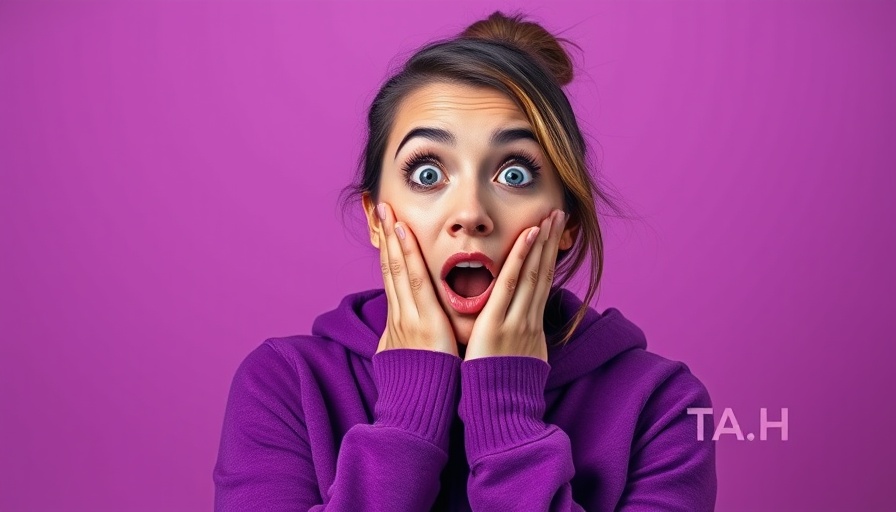 Surprised woman promoting videos that sell, create YouTube assets.