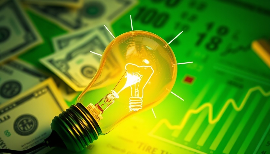 Innovative side-hustle idea with light bulb and financial backdrop.