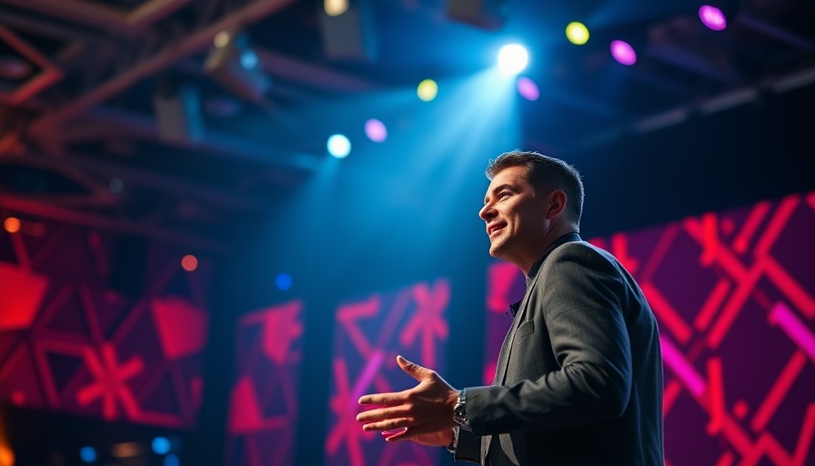 Engaging speaker at event, youtube viewer focus.