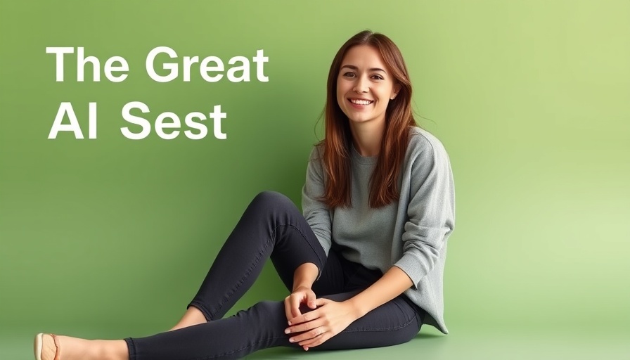 AI and family wellness concept, smiling woman with AI theme.