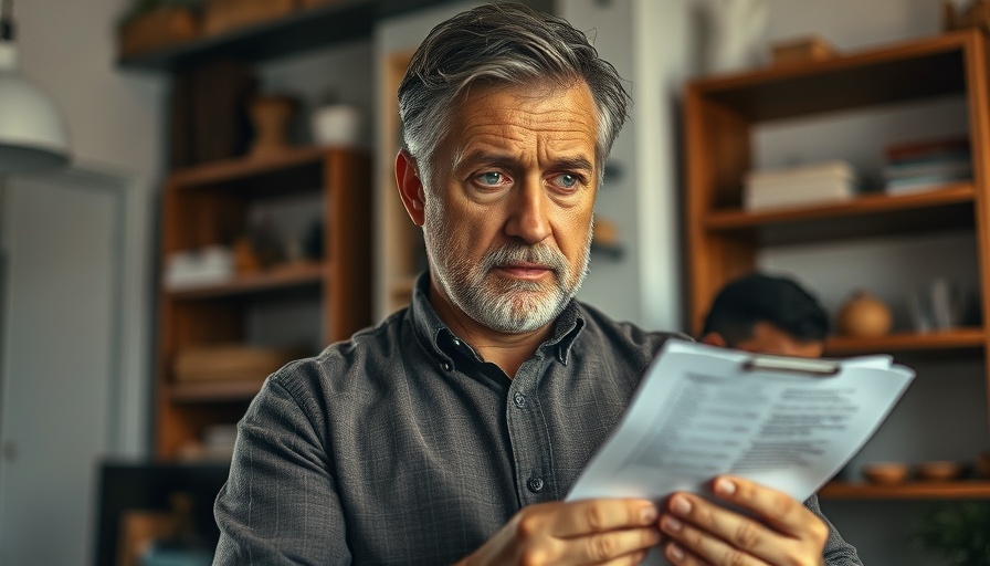 Man concerned about 2026 healthcare cost increases, checklist in hand.
