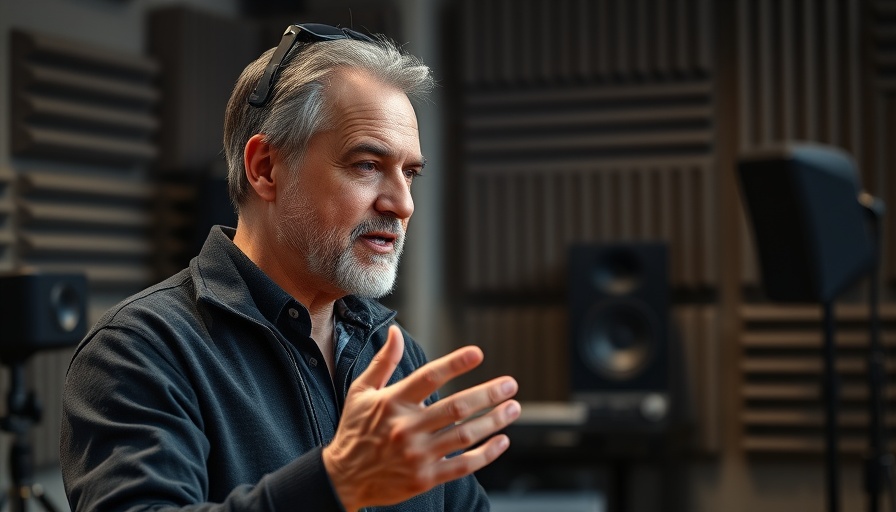 Man discussing YouTube monetization strategies in a studio.
