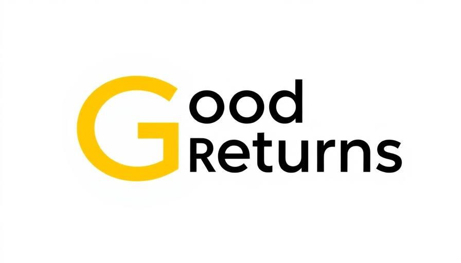 Modern Good Returns logo design representing US market momentum and opportunities 2026.