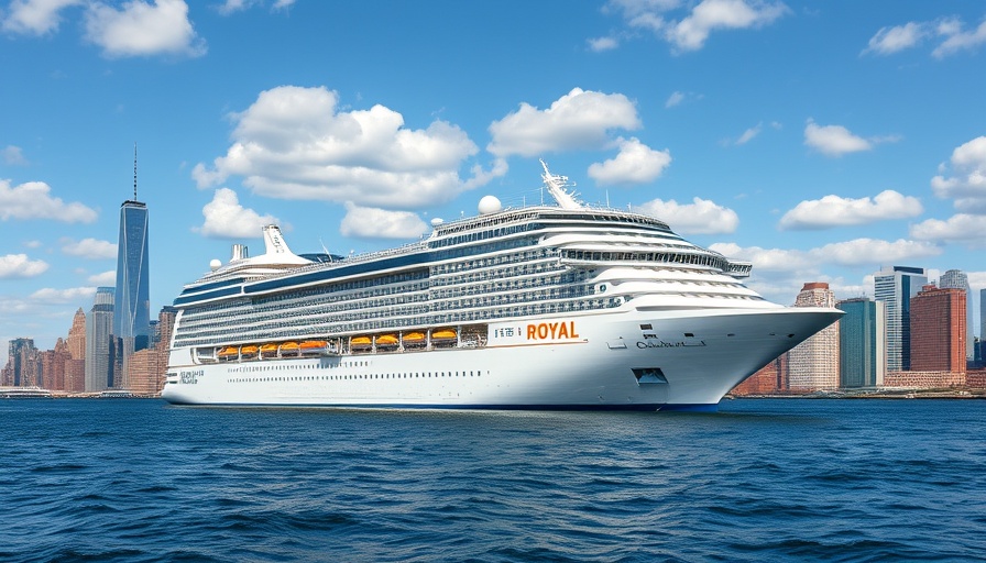 Royal Caribbean cruise ship in New York Harbor