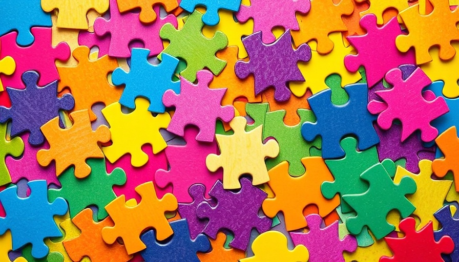 Colorful puzzle pieces symbolizing interconnectedness, related to technology for older adults 2025.