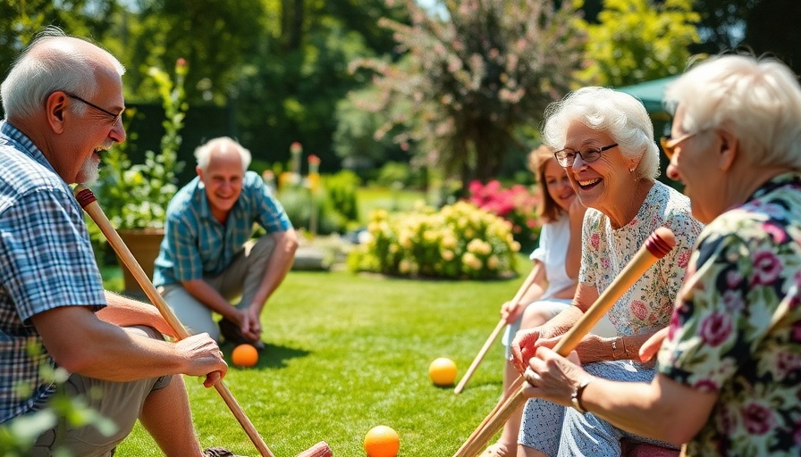 Holistic approach to cognitive health: seniors enjoying croquet outdoors