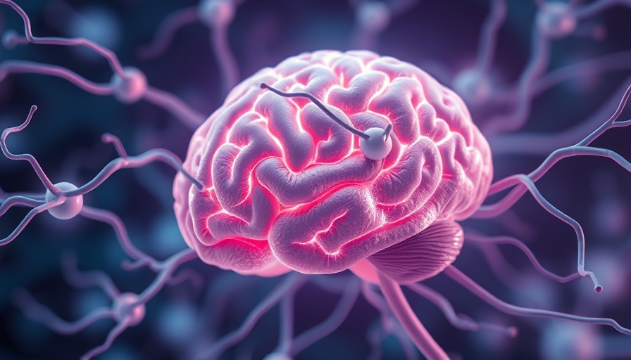 Abstract brain illustration depicting effects of chemotherapy and aging.