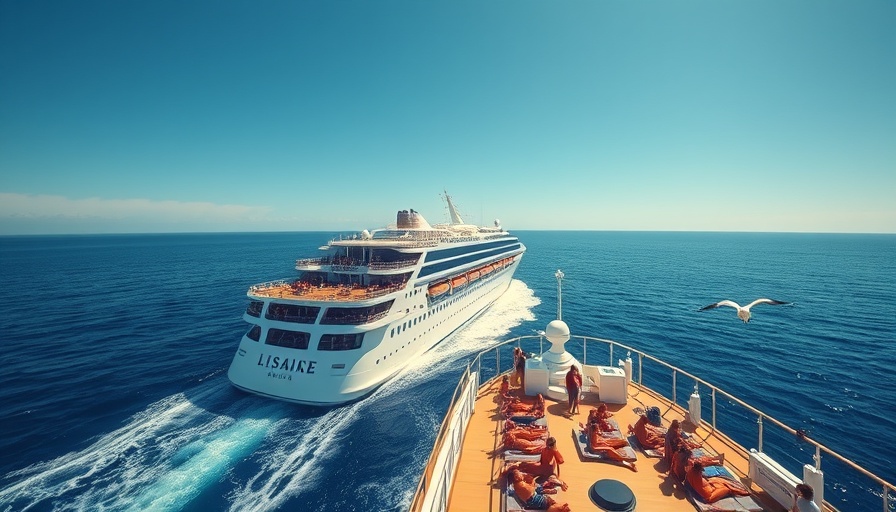 Cruise ship on blue ocean offering affordable summer cruises.