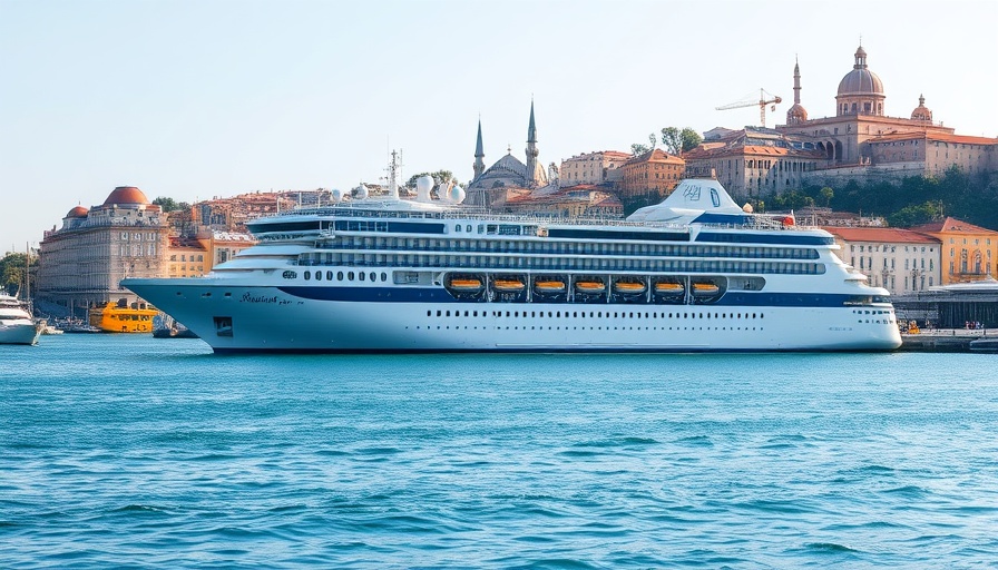 Majestic cruise ship in scenic harbor, Regent's 2027-2028 Voyage Collection
