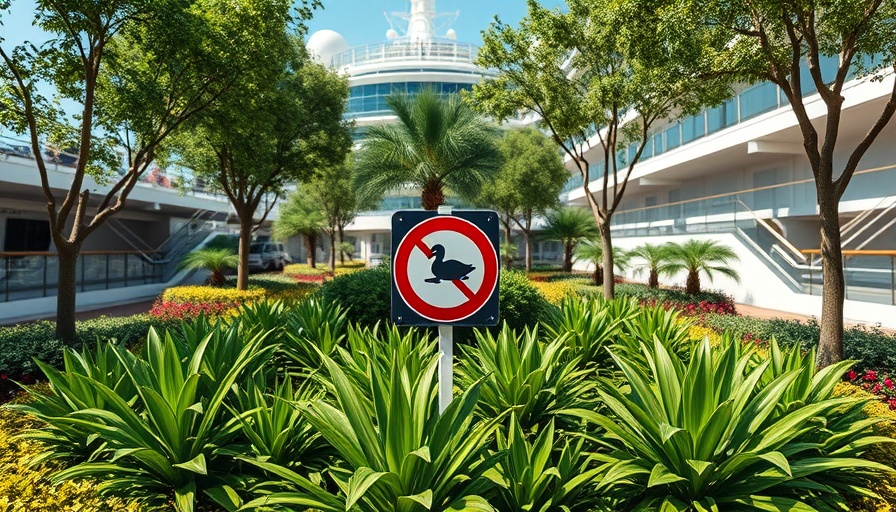 Royal Caribbean bans ducks in lush Central Park area on cruise ship.