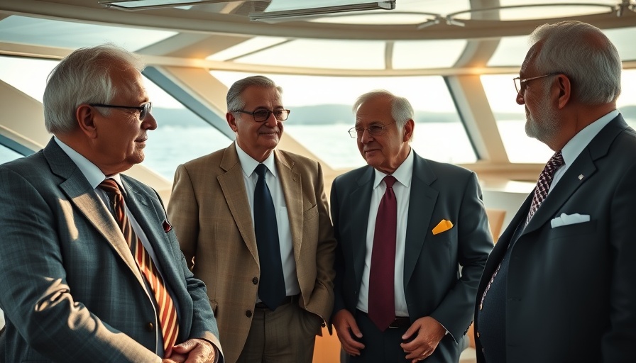 Distinguished men on luxury yacht, luxury live-aboard experience.