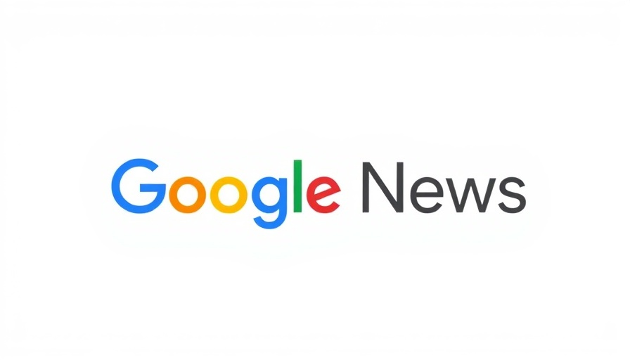 Colorful Google News logo on white background.