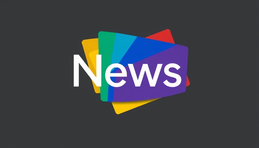 Google News logo with colorful cards design.