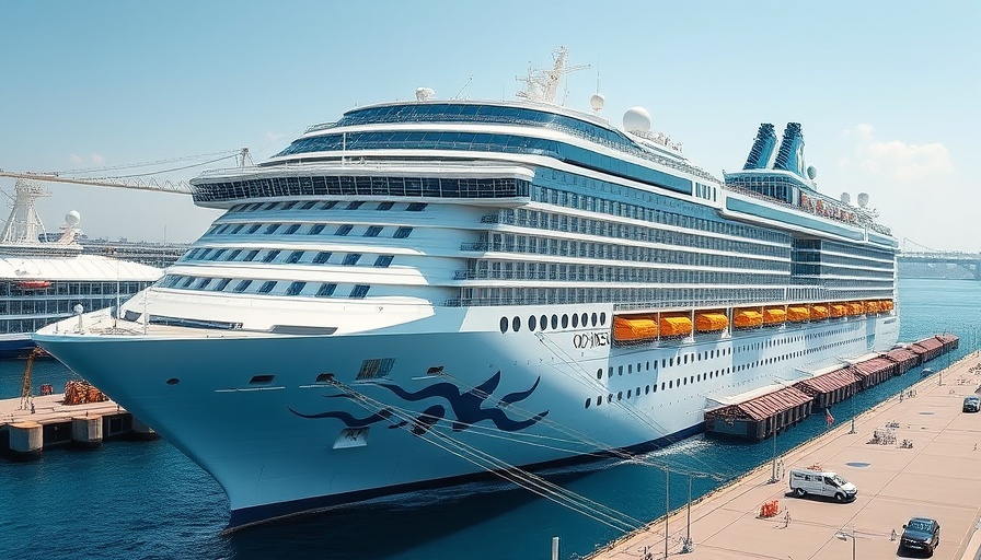 Royal Caribbean cruise ship at port reflecting earnings growth vision.