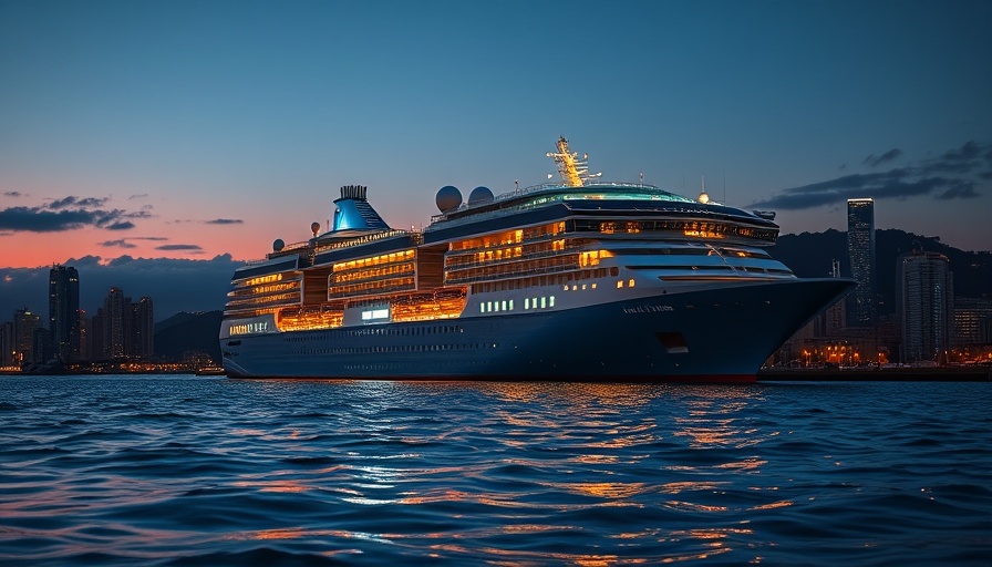 Disney Wonder cruise ship docked at twilight in Australia