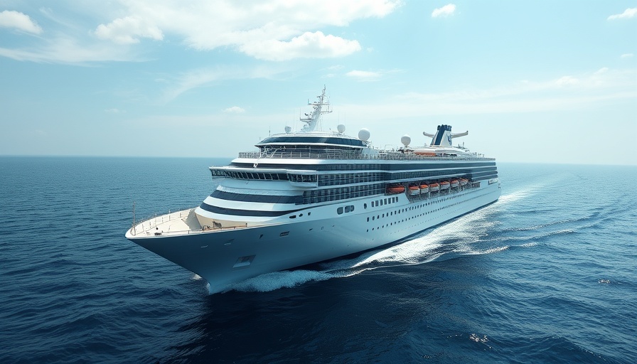 Celebrity Millennium cruise ship in calm ocean celebrates 25 years of service.