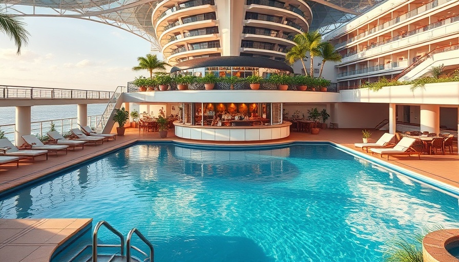 Royal Caribbean adults-only swim-up bar with poolside view