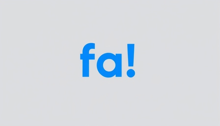 Blue 'fa!' text on gray background.