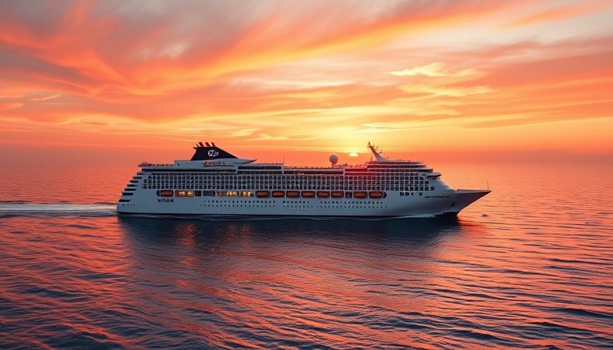 Cruise ship at sunset, related to cruise insurance costs.