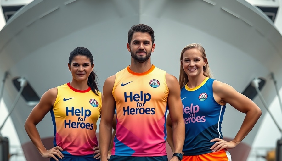 Help for Heroes Day athletes in Essex Cricket uniforms in front of a ship.