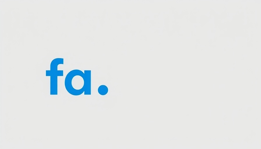 Minimalist 'fa!' graphic design in blue font