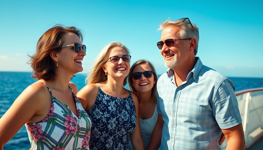 Family cruising policies illustration, enjoying the ocean view.