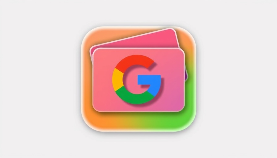 Colorful Google News icon with overlapping cards