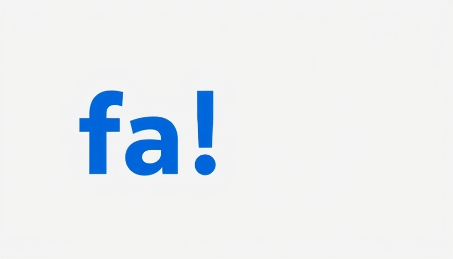 Bold blue letters 'fa!' on a light background