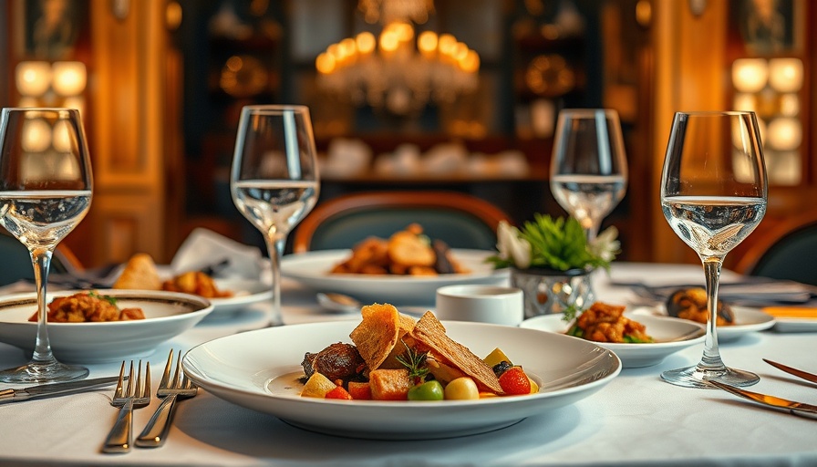 Sophisticated dining options on HX Expeditions showcasing gourmet dishes.