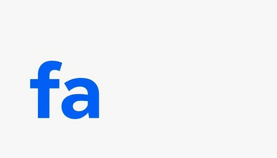 Stylized blue 'fa!' on gray background