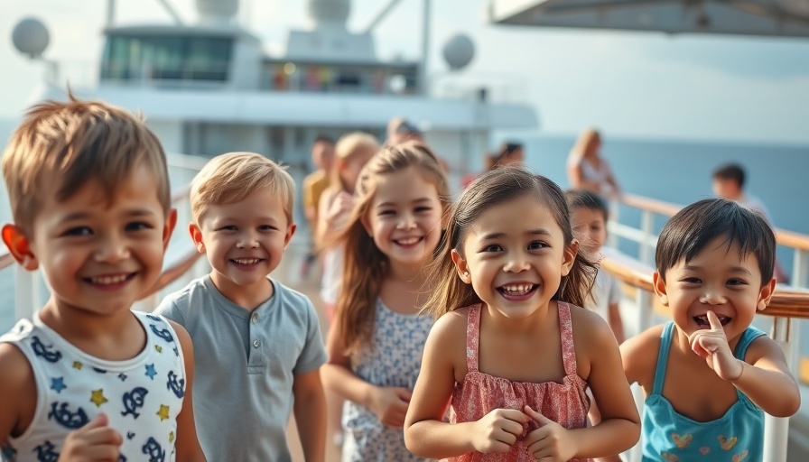 Children enjoying safe play on a cruise ship deck.