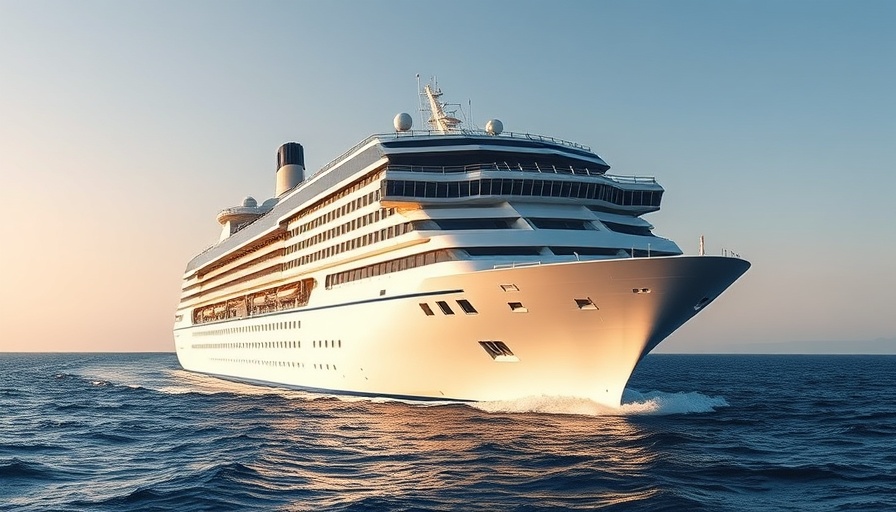 Carnival Radiance completing 25 years at sea under clear skies.