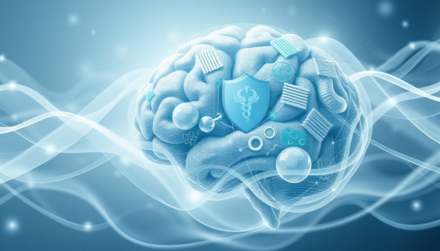 Conceptual image highlighting Midkine protection against Alzheimer's