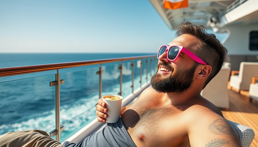 TUI Cruises Mein Schiff Campaign: man enjoying cruise deck view.
