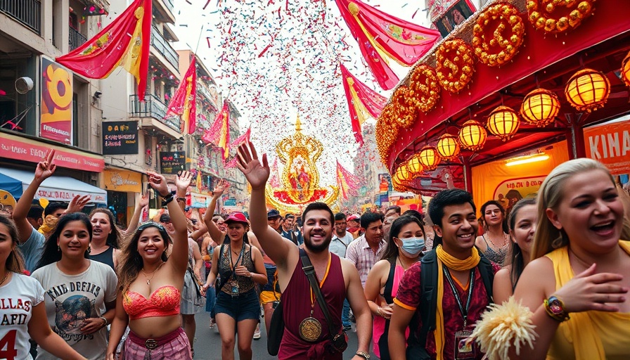 Carnival scene celebrates loyalty program change with confetti.
