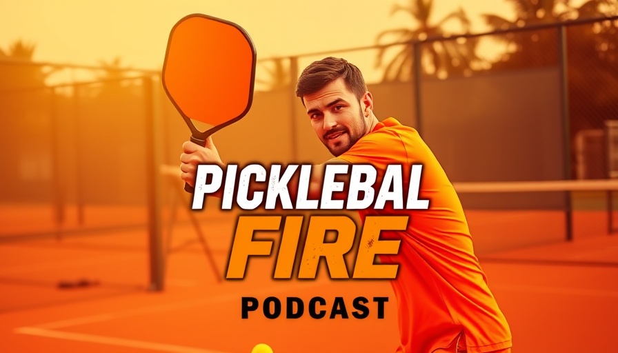 Pickleball Fire Podcast cover highlighting pickleball's rapid growth.