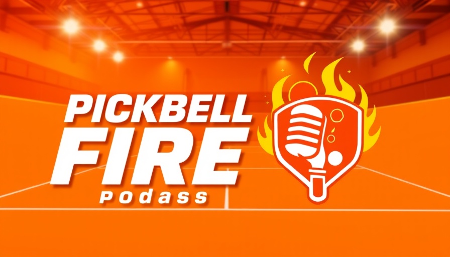 Pickleball Fire podcast cover art highlighting data-driven insights.