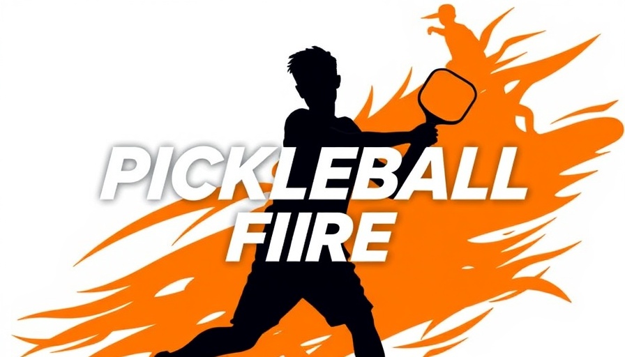 Pickleball Fire Podcast cover with intense orange overlay featuring player and logo.