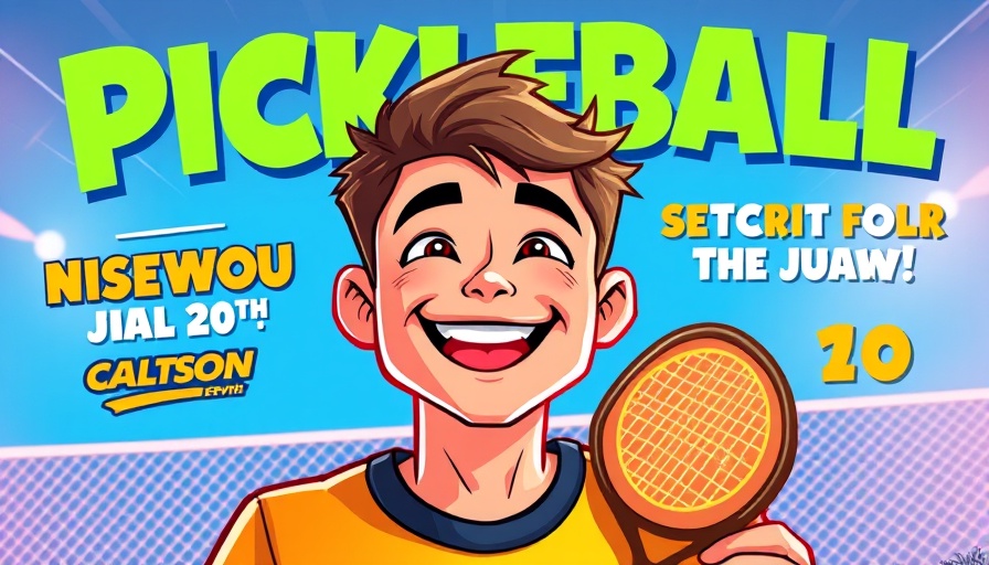 CNPL Western Split Pickleball promotional poster, vibrant graphics.
