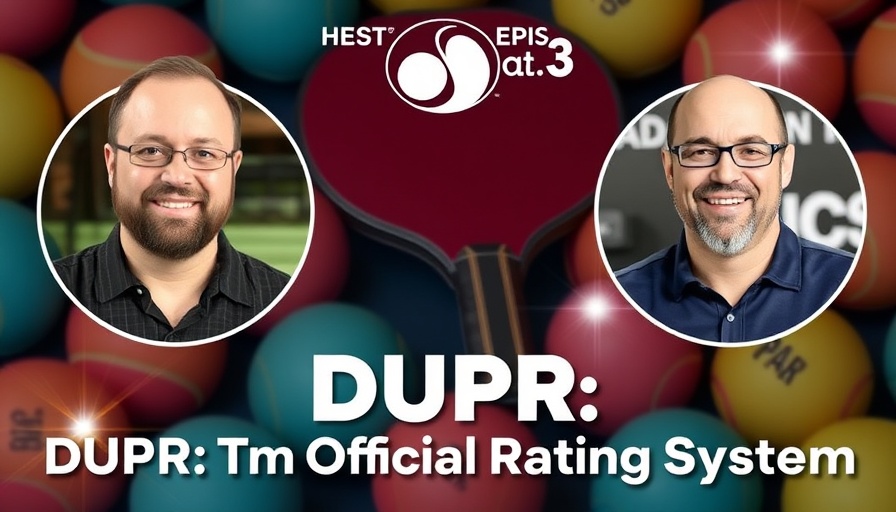 DUPR partners with CNPL podcast episode promo with hosts.