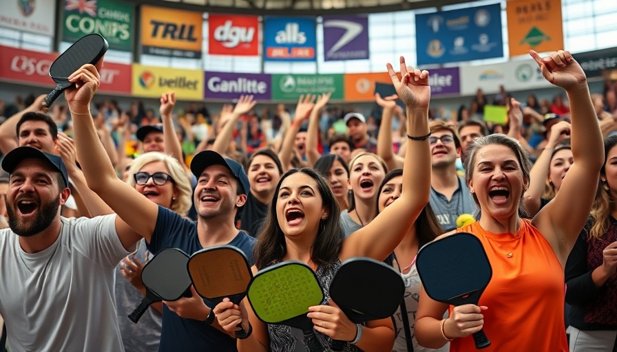 Enthusiastic pickleball fans cheering at a match, highlighting Professional Pickleball Merger.