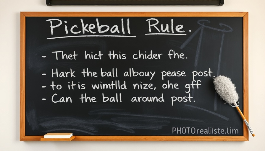 Chalkboard highlighting 2025 pickleball rule changes.
