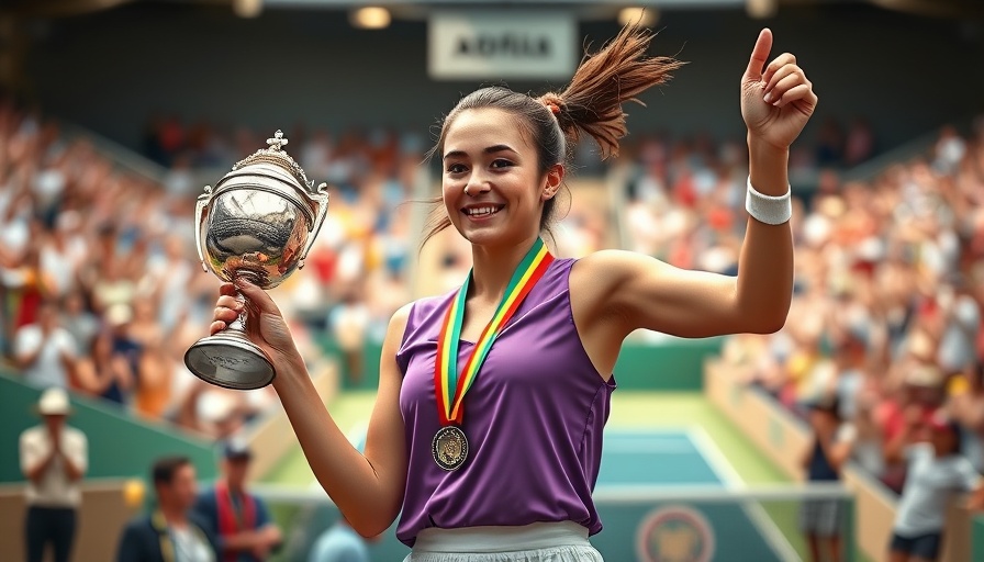 Orange County Cup 2025 standout stats: Female tennis player celebrates victory.
