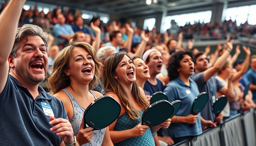 Major League Pickleball and FanDuel Sports Network partnership banner with fans.